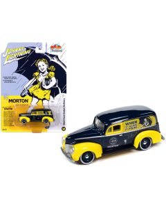 1940 Ford Sedan Delivery Dark Blue and Yellow "Morton Salt" "Pop Culture" 2023 Release 3 1/64 Diecast Model Car by Johnny Lightning