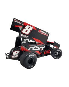 Winged Sprint Car #8 Aaron Reutzel "RSR" Baughman-Reutzel Motorsports "World of Outlaws" (2023) 1/18 Diecast Model Car by ACME