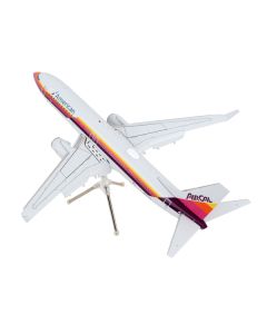 Boeing 737-800 Commercial Aircraft with Flaps Down "American Airlines - AirCal" Gray with Stripes "Gemini 200" Series 1/200 Diecast Model Airplane by GeminiJets