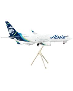 Boeing 737-700BDSF Commercial Aircraft with Flaps Down "Alaska Air Cargo" White with Blue Tail "Gemini 200" Series 1/200 Diecast Model Airplane by GeminiJets