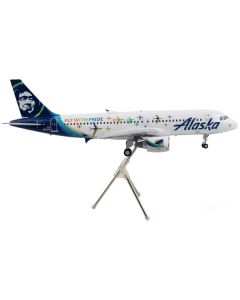 Airbus A320 Commercial Aircraft "Alaska Airlines - Fly With Pride" White with Blue Tail "Gemini 200" Series 1/200 Diecast Model Airplane by GeminiJets