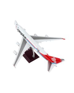 Boeing 747-400F Commercial Aircraft "Cargolux" Gray with Red Tail "Gemini 200 - Interactive" Series 1/200 Diecast Model Airplane by GeminiJets