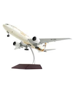 Boeing 777F Commercial Aircraft "Etihad Airways Cargo" Beige with Tail Graphics "Gemini 200 - Interactive" Series 1/200 Diecast Model Airplane by GeminiJets