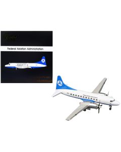 Convair CV-580 Commercial Aircraft "Federal Aviation Administration" White with Blue Tail "Gemini 200" Series 1/200 Diecast Model Airplane by GeminiJets