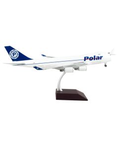 Boeing 747-400F Commercial Aircraft "Polar Air Cargo" White with Blue Tail "Gemini 200 - Interactive" Series 1/200 Diecast Model Airplane by GeminiJets