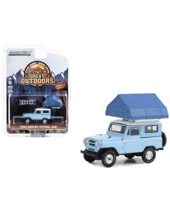 1969 Nissan Patrol (60) Light Blue with White Top and Camp'otel Cartop Sleeper Tent 