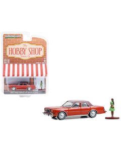 1983 Dodge Diplomat Red with Brown Top and Woman in Dress Figure "The Hobby Shop" Series 15 1/64 Diecast Model Car by Greenlight