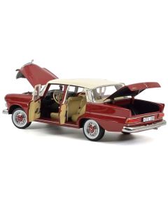 1966 Mercedes-Benz 200 Red with Beige Top 1/18 Diecast Model Car by Norev