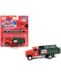 1957 Chevrolet Stakebed Truck Red "Texaco - Marfak Lubrication" 1/87 (HO) Scale Model Car by Classic Metal Works