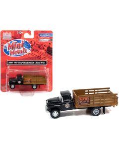 1957 Chevrolet Stakebed Truck Matt Black "Marvel Mystery Oil Co." 1/87 (HO) Scale Model Car by Classic Metal Works