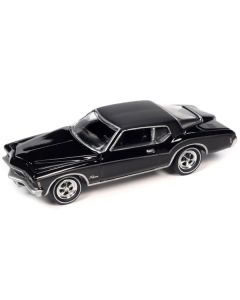 1976 Oldsmobile Cutlass Supreme Red Metallic with White Top and Interior and 1972 Buick Riviera Black "Super Seventies" Set of 2 Cars "2-Packs" 2023 Release 2 1/64 Diecast Model Cars by Johnny Lightning