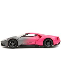 2017 Ford GT Gray Metallic and Pink Gradient "Pink Slips" Series 1/32 Diecast Model Car by Jada