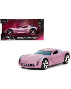 2009 Chevrolet Corvette Stingray Concept Pink Metallic with Blue Tinted Windows "Pink Slips" Series 1/32 Diecast Model Car by Jada