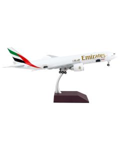 Boeing 777F Commercial Aircraft "Emirates Airlines - SkyCargo" White with Striped Tail "Gemini 200 - Interactive" Series 1/200 Diecast Model Airplane by GeminiJets