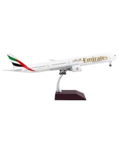 Boeing 777-300ER Commercial Aircraft "Emirates Airlines" White with Striped Tail "Gemini 200" Series 1/200 Diecast Model Airplane by GeminiJets