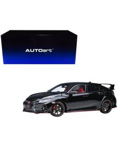 2021 Honda Civic Type R (FK8) RHD (Right Hand Drive) Crystal Black Pearl 1/18 Model Car by Autoart