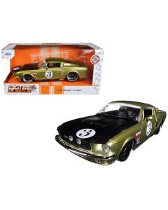 1967 Ford Shelby GT-500 #3 Gold with Matt Black Hood "Big Time Muscle" 1/24 Diecast Model Car by Jada