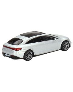 Mercedes-Benz EQS 580 4MATIC Silver Metallic with Black Top Limited Edition to 2040 pieces Worldwide 1/64 Diecast Model Car by Mini GT