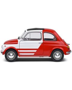 1965 Fiat 500 L Red and White with Red Interior "Robe Di Kappa" 1/18 Diecast Model Car by Solido