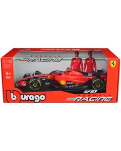 Ferrari SF-23 #55 Carlos Sainz Formula One F1 World Championship (2023) "Formula Racing" Series 1/18 Diecast Model Car by Bburago