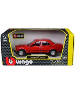 Mercedes-Benz 190 E 2.6 Red 1/24 Diecast Model Car by Bburago