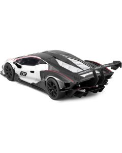 Lamborghini Essenza SCV12 #63 White and Black "Squadra Corse" "Race" Series 1/24 Diecast Model Car by Bburago