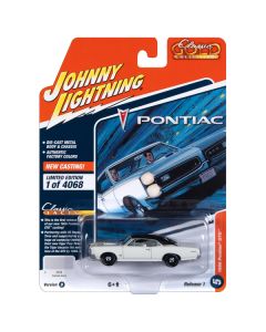 1966 Pontiac GTO Cameo Ivory with Black Top and White Interior "Classic Gold Collection" 2023 Release 1 Limited Edition to 4068 pieces Worldwide 1/64 Diecast Model Car by Johnny Lightning