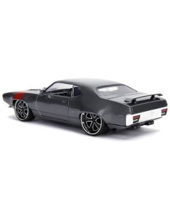 1972 Plymouth GTX 440 Metallic Gray with Red Stripe "Bigtime Muscle" 1/24 Diecast Model Car by Jada