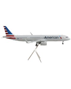 Airbus A321neo Commercial Aircraft "American Airlines" Silver with Striped Tail "Gemini 200" Series 1/200 Diecast Model Airplane by GeminiJets