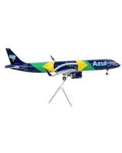 Airbus A321neo Commercial Aircraft "Azul Linhas Aereas" Dark Blue Brazil Flag Livery "Gemini 200" Series 1/200 Diecast Model Airplane by GeminiJets