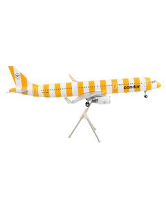 Airbus A321 Commercial Aircraft "Condor Airlines" White and Orange Striped "Gemini 200" Series 1/200 Diecast Model Airplane by GeminiJets