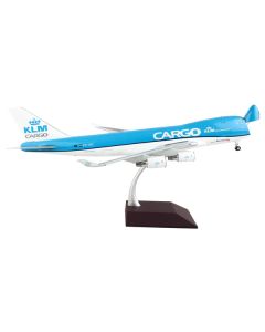 Boeing 747-400F Commercial Aircraft "KLM Royal Dutch Airlines Cargo" Blue with White Tail "Gemini 200 - Interactive" Series 1/200 Diecast Model Airplane by GeminiJets