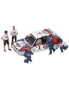 "Martini Racing WRC" 5 Piece Figure Set for 1/64 scale models by Mini GT