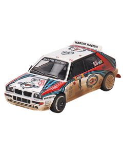 Lancia Delta HF Integrale Evoluzione "Martini Racing - 1992 Rally MonteCarlo" 4 Piece Set 1/64 Diecast Models by Mini GT