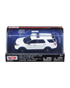 2015 Ford Police Interceptor Utility Plain White 1/43 Diecast Model Car by Motormax