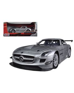 Mercedes SLS AMG GT3 Silver 1/24 Diecast Car Model by Motormax