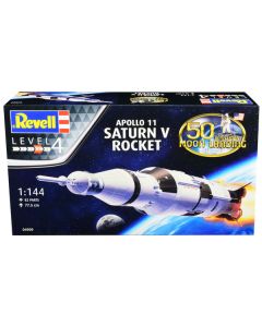 Level 4 Model Kit Apollo 11 Saturn V Rocket "50th Anniversary Moon Landing" 1/144 Scale Model by Revell