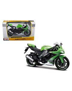 2010 Kawasaki Ninja ZX-10R Green 1/12 Diecast Motorcycle Model by Maisto