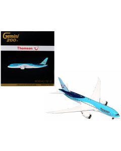 Boeing 787-8 Commercial Aircraft "Thomson - TUI Airways" Blue and White "Gemini 200" Series 1/200 Diecast Model Airplane by GeminiJets