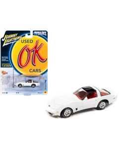 1982 Chevrolet Corvette White with Black Top and Red Interior Limited Edition to 2644 pieces Worldwide "OK Used Cars" 2023 Series 1/64 Diecast Model Car by Johnny Lightning