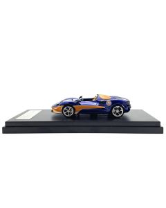 McLaren Elva Convertible Dark Blue Metallic with Orange Accents "Gulf Oil" 1/64 Diecast Model Car by LCD Models