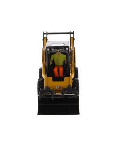 CAT Caterpillar 272D3 Skid Steer Loader with Operator Yellow "High Line" Series 1/32 Diecast Model by Diecast Masters