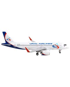 Airbus A320neo Commercial Aircraft "Ural Airlines" White with Blue Tail 1/400 Diecast Model Airplane by GeminiJets