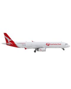 Airbus A321P2F Commercial Aircraft "Qantas Freight - Australia Post" White with Red Tail 1/400 Diecast Model Airplane by GeminiJets