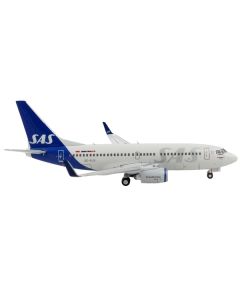 Boeing 737-700 Commercial Aircraft "Scandinavian Airlines" Gray with Blue Tail 1/400 Diecast Model Airplane by GeminiJets