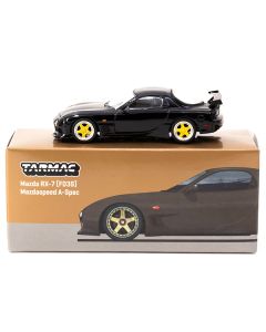 Mazda RX-7 FD3S Mazdaspeed A-Spec Brilliant Black "Global64" Series 1/64 Diecast Model by Tarmac Works