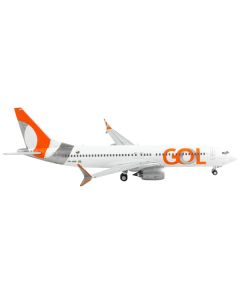 Boeing 737 MAX 8 Commercial Aircraft "Gol Linhas Aereas Inteligentes" White with Orange and Silver Tail 1/400 Diecast Model Airplane by GeminiJets