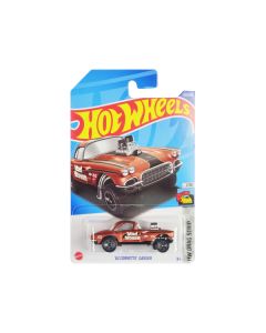 1962 Chevrolet Corvette Gasser "Mad Mouse" Copper Metallic with Black Stripes "HW Drag Strip" Series Diecast Model Car by Hot Wheels