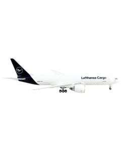 Boeing 777F Commercial Aircraft "Lufthansa Cargo" White with Dark Blue Tail 1/400 Diecast Model Airplane by GeminiJets