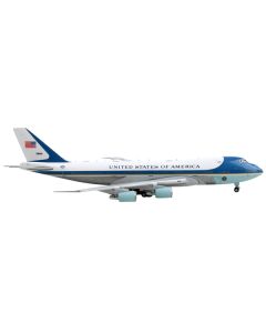 Boeing VC-25 Commercial Aircraft "Air Force One - United States of America" White and Blue 1/400 Diecast Model Airplane by GeminiJets